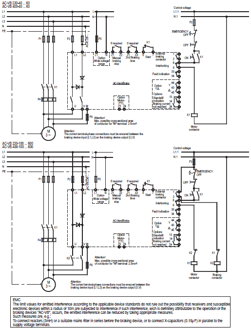 PETER ELECTRONIC, BRAKING DEVICES VERSIBRAKE 40 ... 600A SERIES CONNECTION DIAGRAM